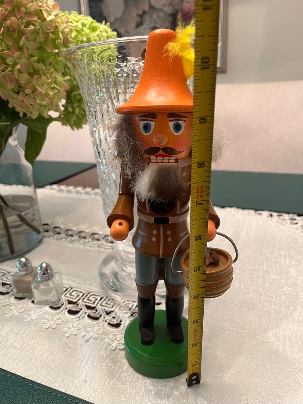 VINTAGE VEB Hodrewa Wooden Nutcracker Picker Collector Figurine - Picture 14 of 15